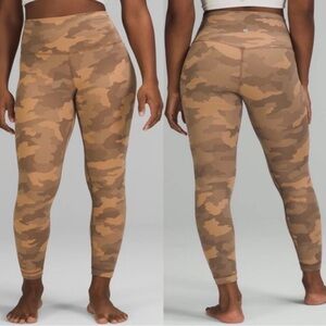 lululemon athletica Camouflage Leggings - Brown and Tan